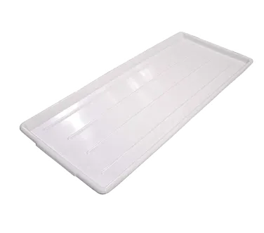 Omcan USA 13005 Bakery Display Tray, White Rectangular Plastic, 10" x 30" - Counter Service