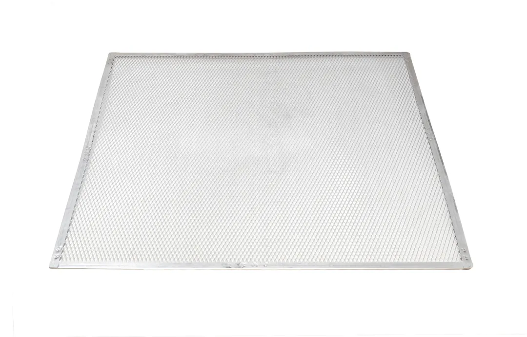 Omcan USA 13467 Pizza Screen - 22" Square Crimped Aluminum Professional Baking Disk