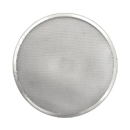Omcan USA 13472 Pizza Screen - 9" Round Heavy-Duty Aluminum, Seamless Design, Pizza Tool