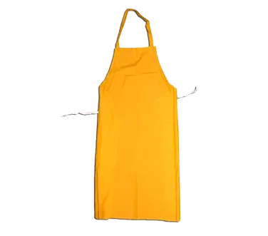 Omcan USA 13580 Bib Apron – Vinyl Produce Apron, 35" x 47", Yellow, Standard Style, No Pocket