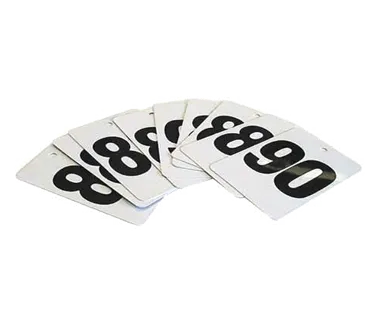 Omcan USA 13665 Extra Number Tags, #1-100 for Model 31915 Ticket Dispenser, White Plastic - 100/Pack