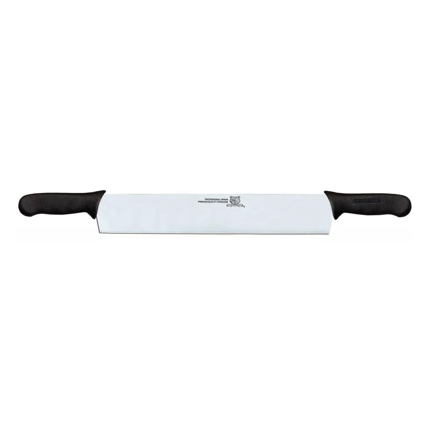 Omcan USA 17070 Cheese Knife – 15.5" Stainless Steel Blade, DR Black Plastic Handles, 14‑16" Length