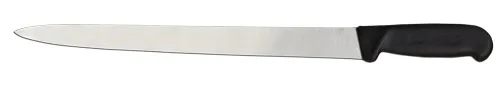 Omcan USA 17872 Loin Slicer Knife - 16" Stamped Blade, Black Plastic Handle, Precision Carving Tool