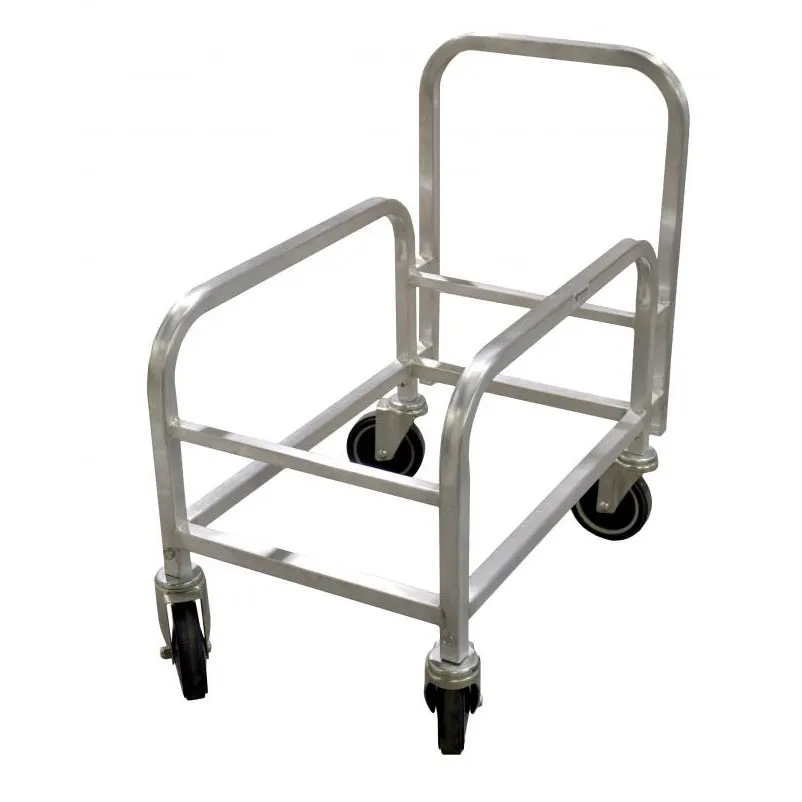 Omcan USA 18315 Cart – Aluminum, 24-33" Height, 5" Casters, Mobile, Handle, 1 Lug, Knock‑Down