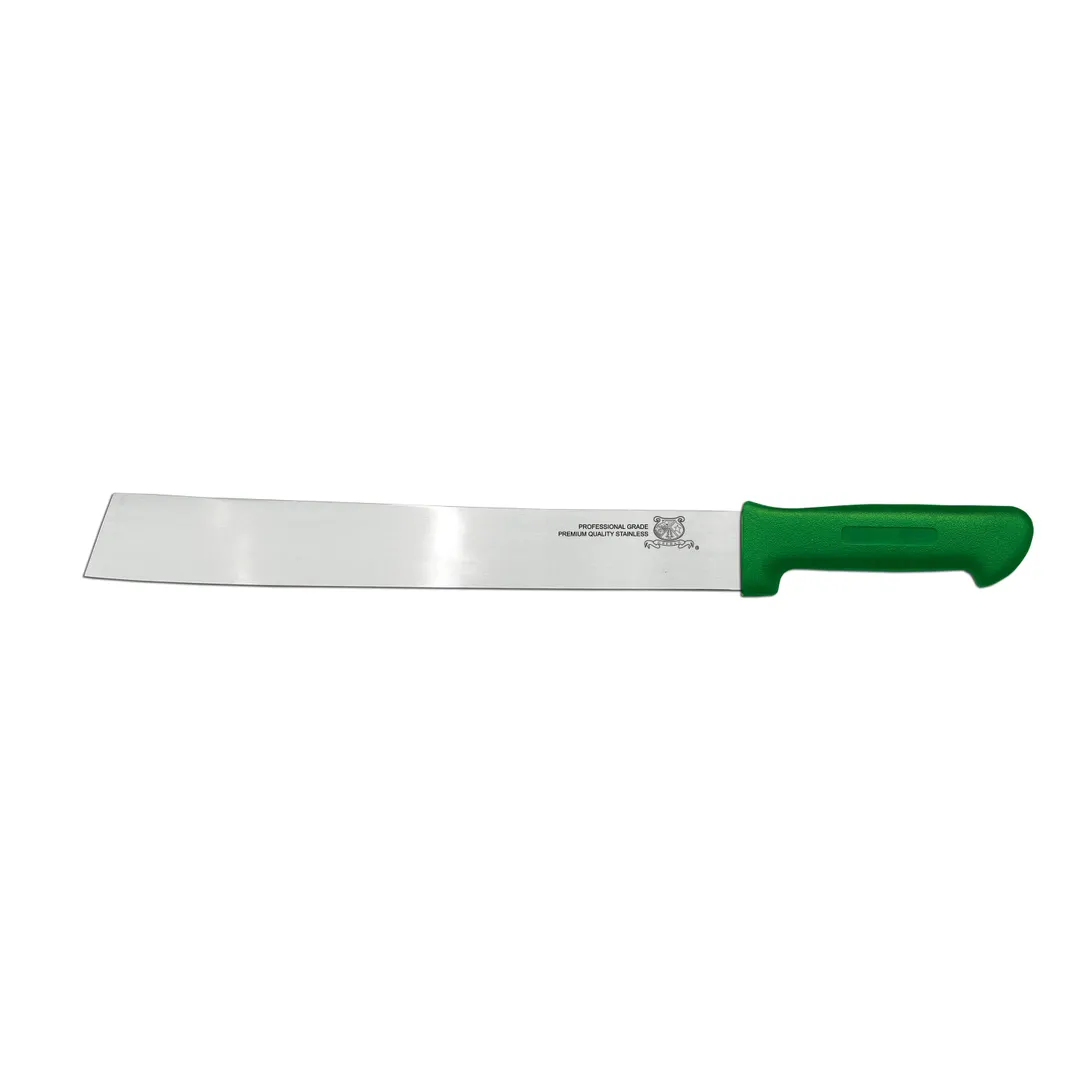 Omcan USA 18739 Watermelon Knife, 14" Stamped, Green Stainless Steel Handle, High Carbon Steel