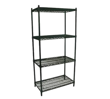 Omcan USA 20130 Wire Shelving, 42" W x 14" D, Green Epoxy Finish, NSF Certified, 1-Tier