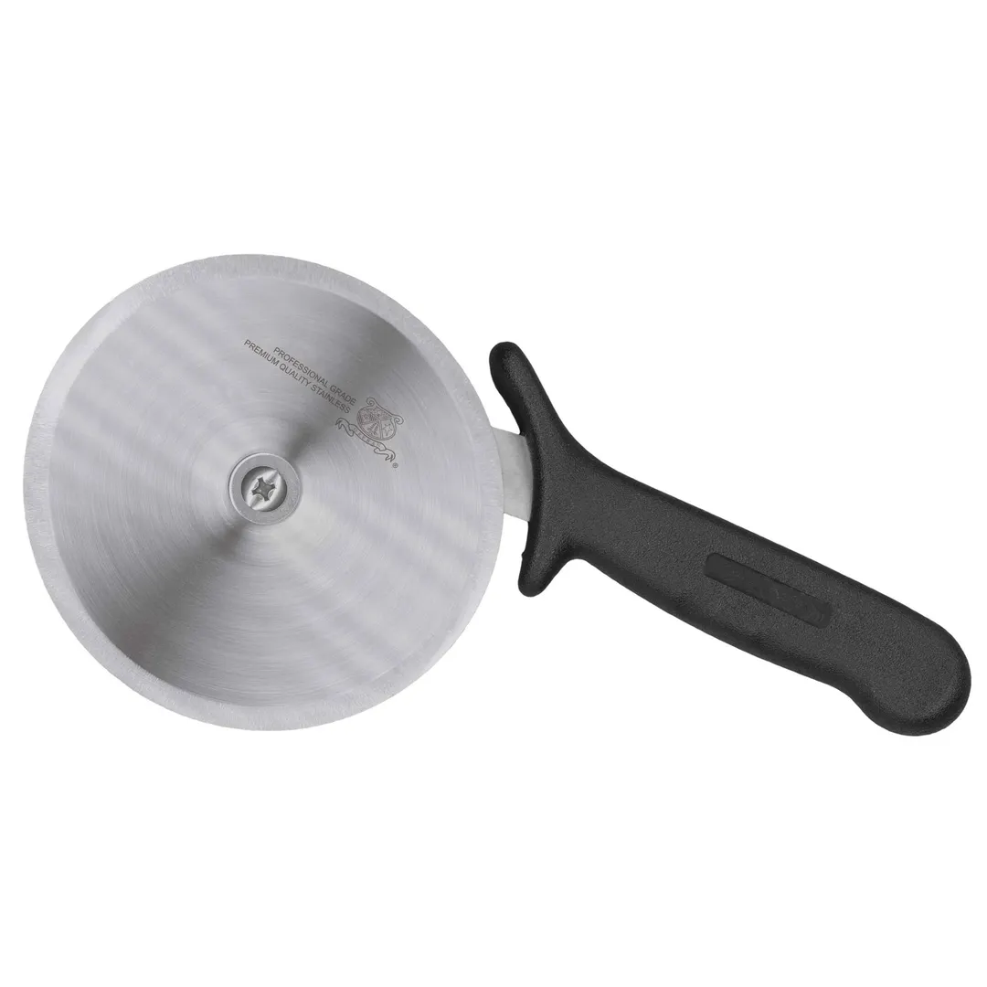 Omcan USA 20428 Pizza Cutter – 5" Stainless Steel Wheel, Black Plastic Handle, R‑Style Design