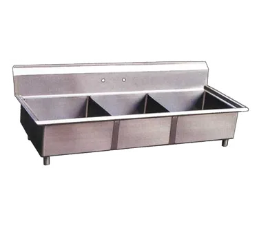 Omcan USA 22114 (3) Three Compartment Sink