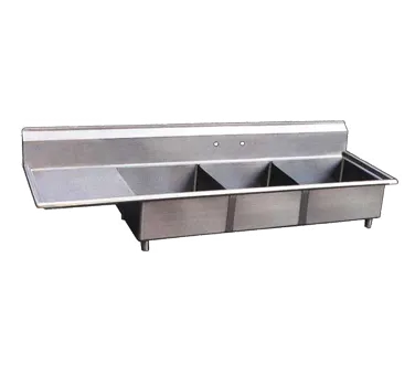 Omcan USA 22115 (3) Three Compartment Sink