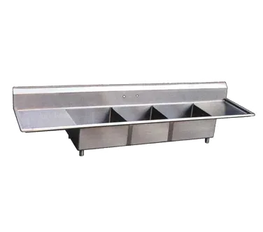 Omcan USA 22117 (3) Three Compartment Sink