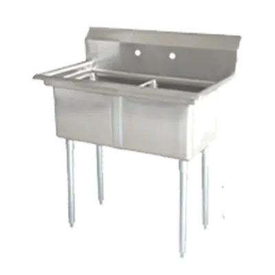 Omcan USA 25252 (2) Two Compartment Sink