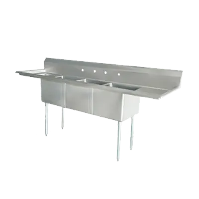 Omcan USA 25261 (3) Three Compartment Sink
