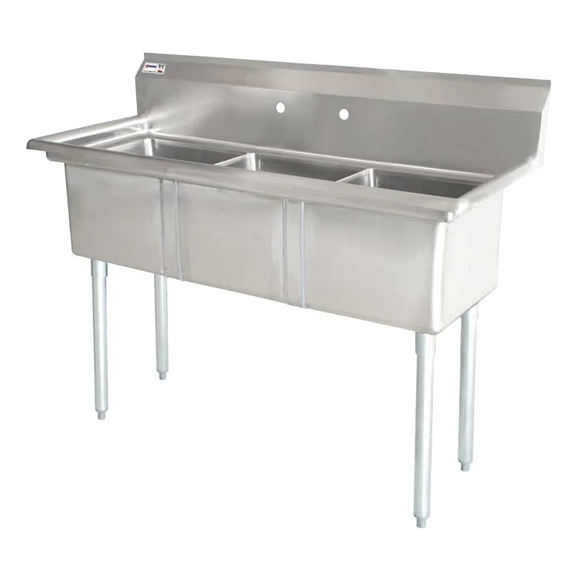 Omcan USA 25270 (3) Three Compartment Sink