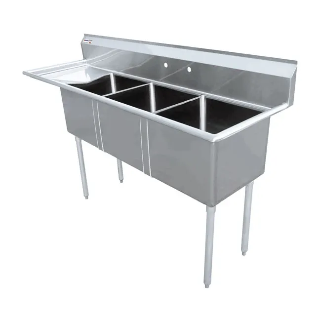 Omcan USA 25271 (3) Three Compartment Sink