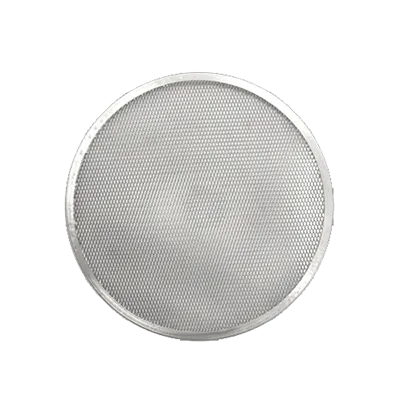 Omcan USA 27151 Pizza Screen – 14" Round Heavy‑Duty Seamless Aluminum, Premium Baking Tool