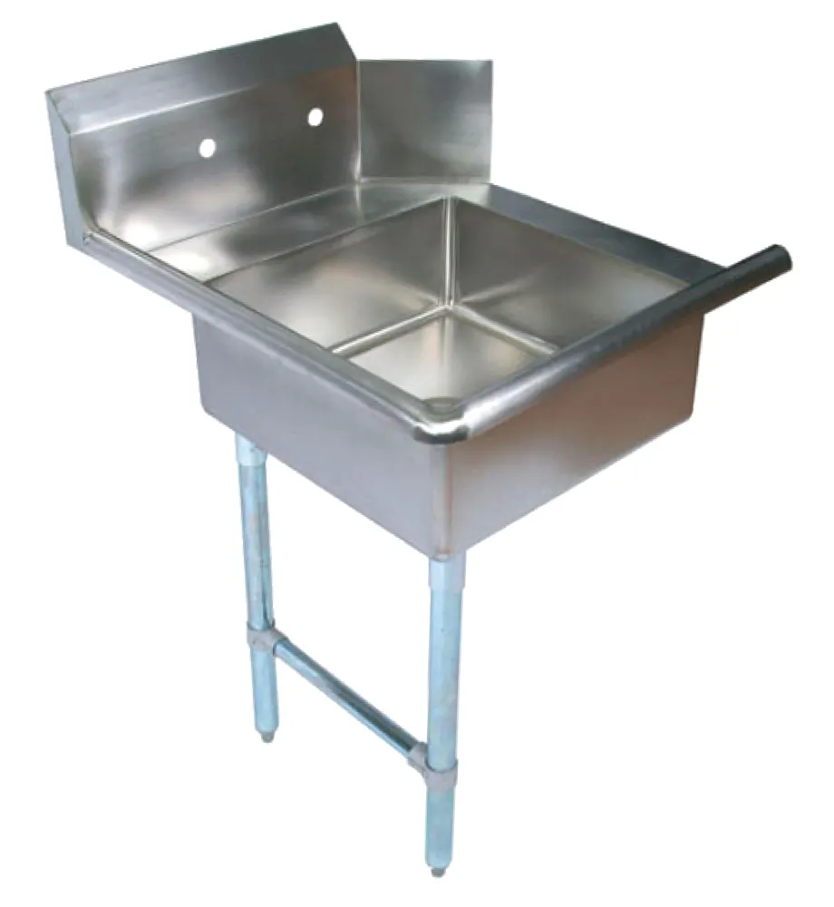 Omcan USA 28480 26" Stainless Steel Soiled Dishtable with Sink – 10” Splash Height / Left‑to‑Right