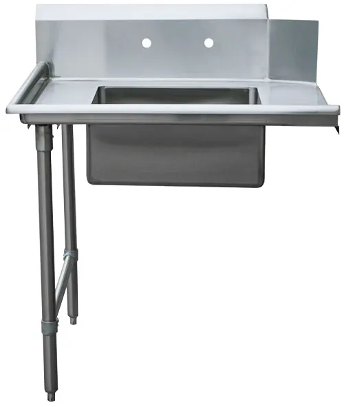 Omcan USA 28482 36" Stainless Steel Soiled Dishtable with Sink, Left Side / 10" Splash Height
