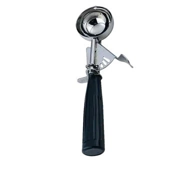 Omcan USA 34847 Ice Cream Scoop, 1-1.8 Oz, Thumb-Press, Stainless Steel with Black Plastic Handle