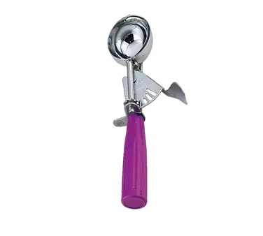 Omcan USA 34848 Ice Cream Scoop, 3/4 oz Thumb‑Press, Stainless Steel with Orchid Purple Handle