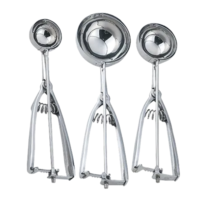 Omcan USA 34857 Ice Cream Scoop Disher, 1½" Diameter, .3‑.9 oz, Stainless Steel Metal Handle