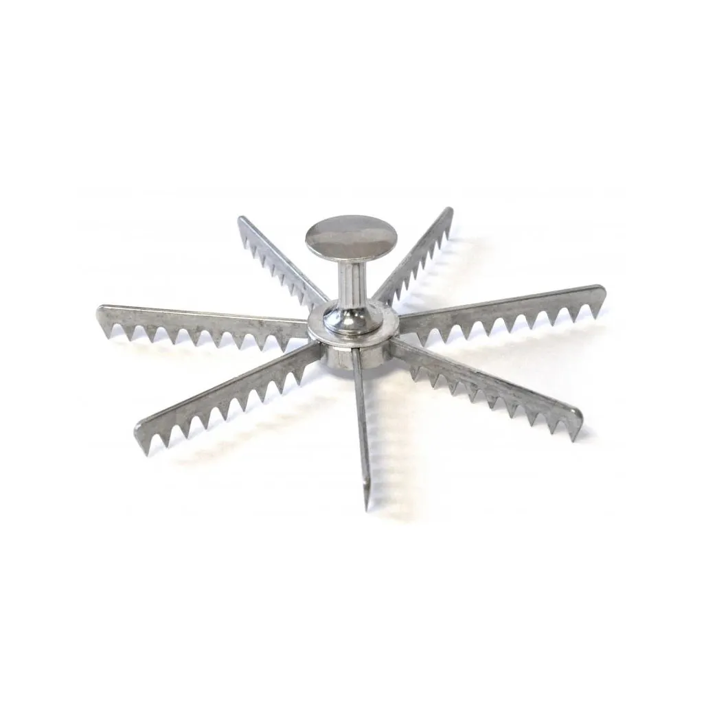 Omcan USA 34862 Pie and Cake Marker, 9" Diameter Skull Design, 7‑Slice Metal Tool for Cutting
