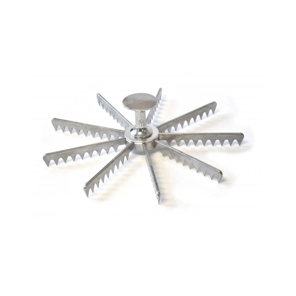 Omcan USA 34864 Pie Marker, 9" Diameter 9‑Slice Skull Metal Design, Cutters for Cakes and Pies