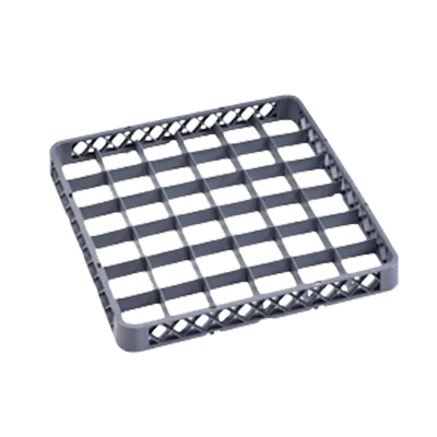 Omcan USA 37876 Dishwasher Rack Extender, 19-3/4"W x 19-3/4"D x 2"H, 6 Row, Gray Full Size Cup Extender