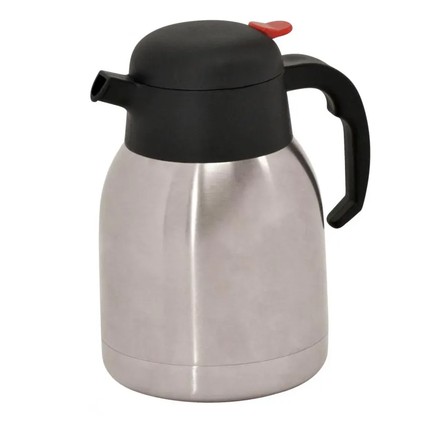 Omcan USA 40563 Thermal Carafe Beverage Server, 1.2 L (33.8-50 oz) Double-Wall Stainless Steel
