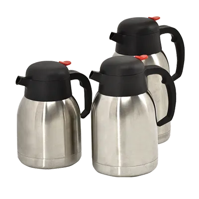 Omcan USA 40565 Thermal Carafe, 2 Liter (67.6 oz) Double‑Wall Insulated Stainless Steel