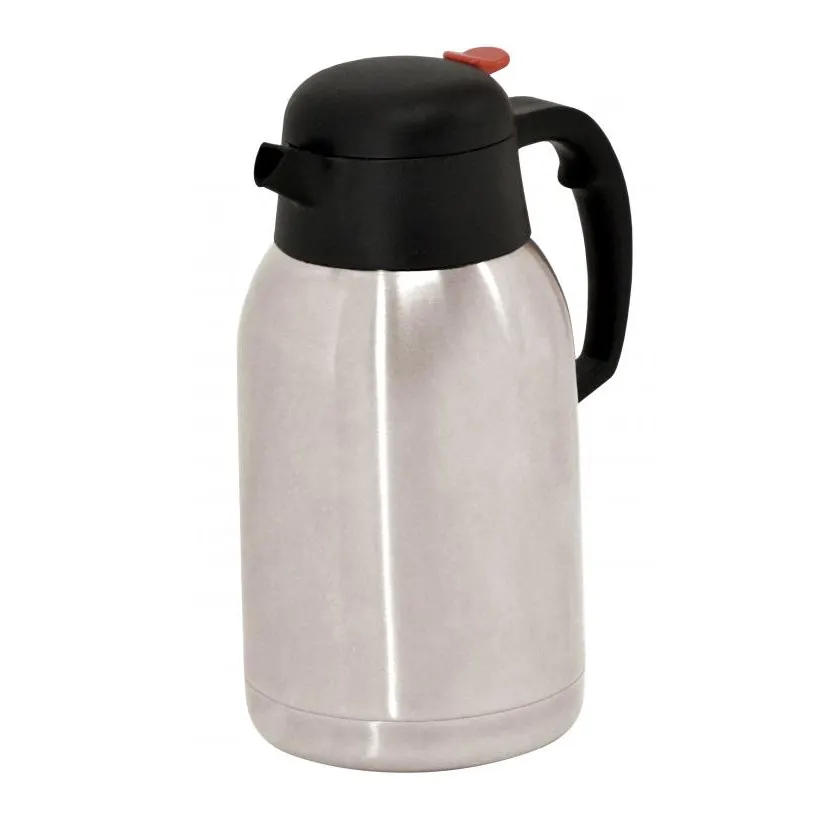 Omcan USA 40565 Thermal Carafe, 2 Liter (67.6 oz) Double‑Wall Insulated Stainless Steel