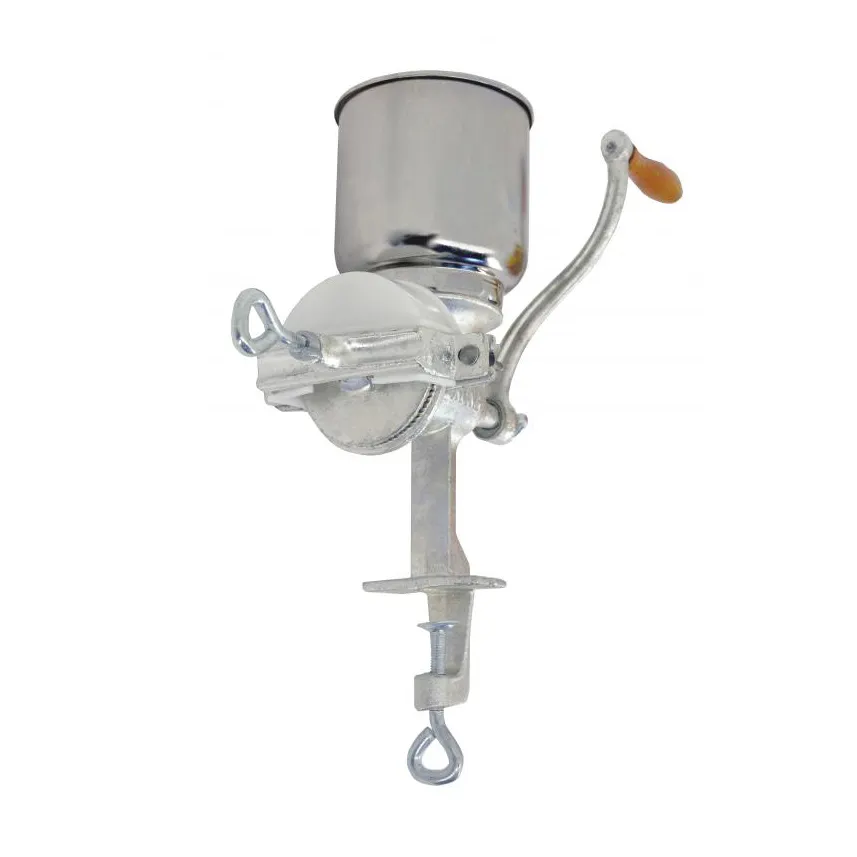 Omcan USA 41158 Food Mill, 15½"×11"×14¾" Crank, Course‑to‑Fine Grind, Cast Iron, Clamps 1½" Thick