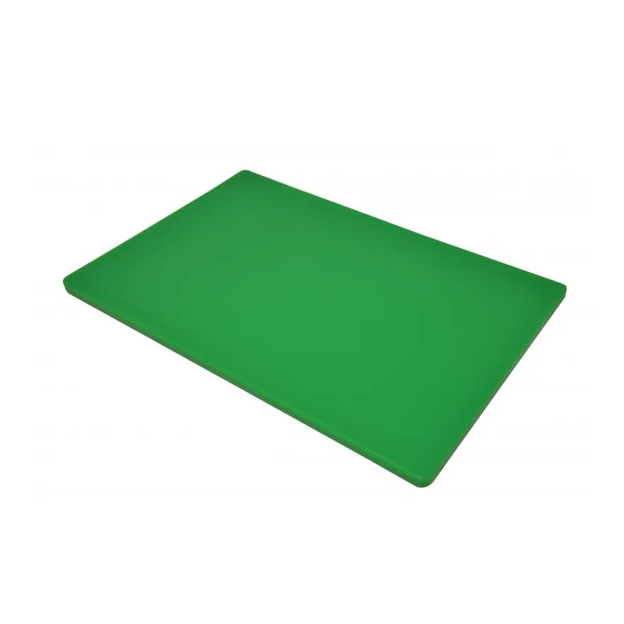 Omcan USA 41198 Plastic Cutting Board, 12" x 18" x 1/2" Green, Dishwasher Safe, USDA/FDA/NSF