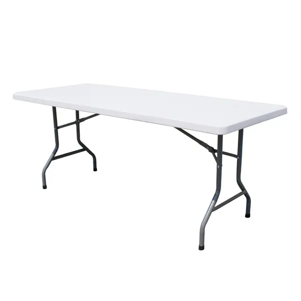 Omcan USA 41596 Folding Table, 72"W x 30"D, Molded Plastic Top, Durable Lightweight Design