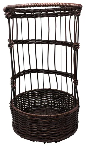 Omcan USA 43112 - 20" Round Wooden Wicker Restaurant Food Serving Basket
