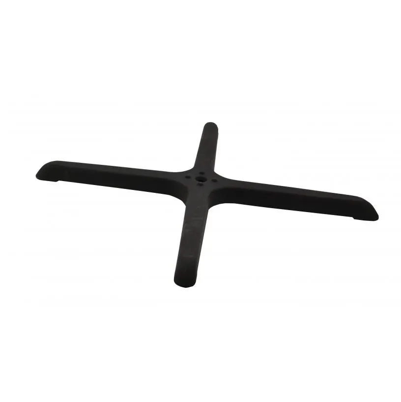 Omcan USA 43153 Table Base, metal, 22" x 22" cross-shaped, black, for use with column #43206