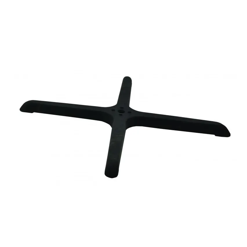 Omcan USA 43155 Table Base – 30" x 30" Black Metal Cross-Shaped Base for Column #43206
