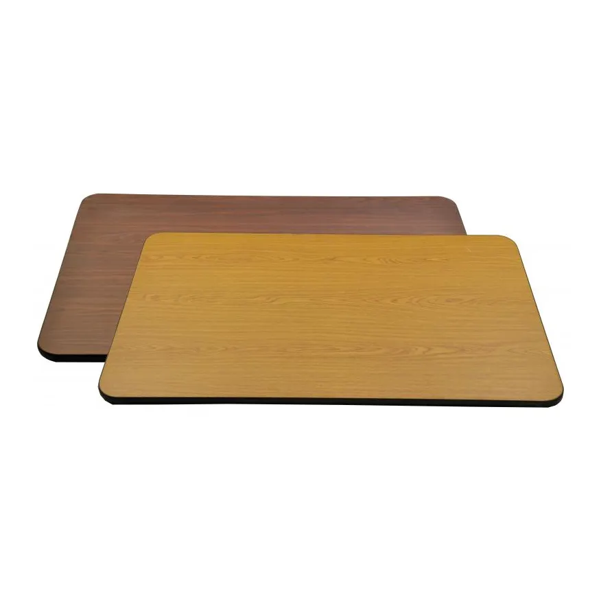 Omcan USA 43162 - Square 30x30" Laminate Table Top, 1" Thick, Reversible Oak/Walnut Finish