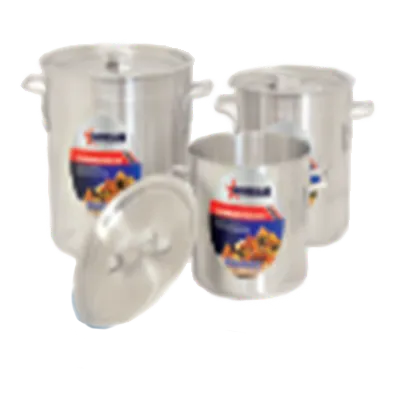 Omcan USA 43376 Stock Pot - 120 Qt, 21.7" Dia x 19.5" Deep, Aluminum, Dual Handles, NSF