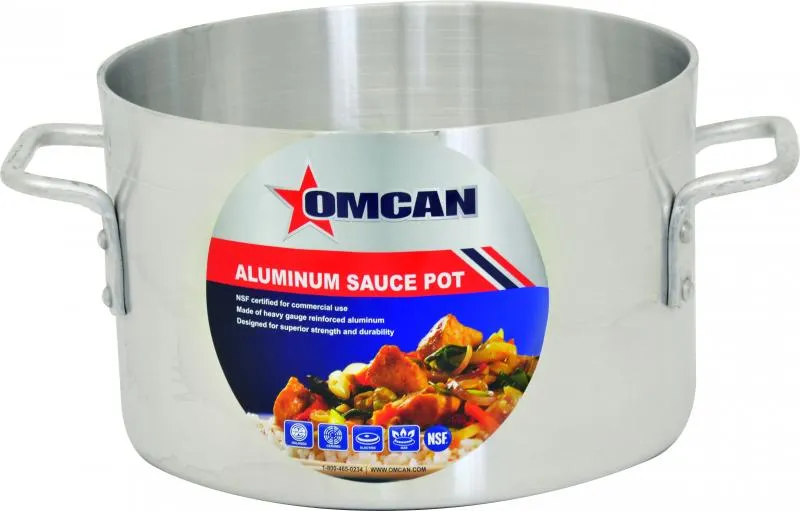 Omcan USA 43392 Sauce Pot, 20 Qt, 12.9" X 9" Aluminum, Dual Riveted Handles, NSF