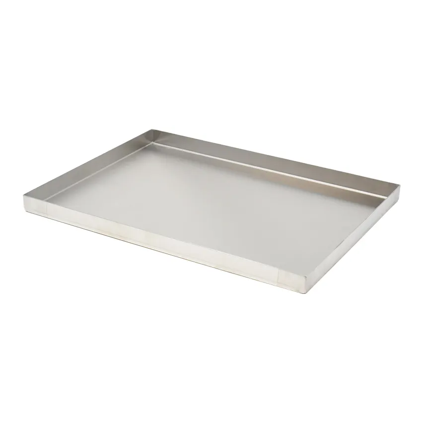 Omcan USA 43511 Stainless Steel Food Pan, 9" x 24" x 1" With Corner Drain Holes, 1" Depth