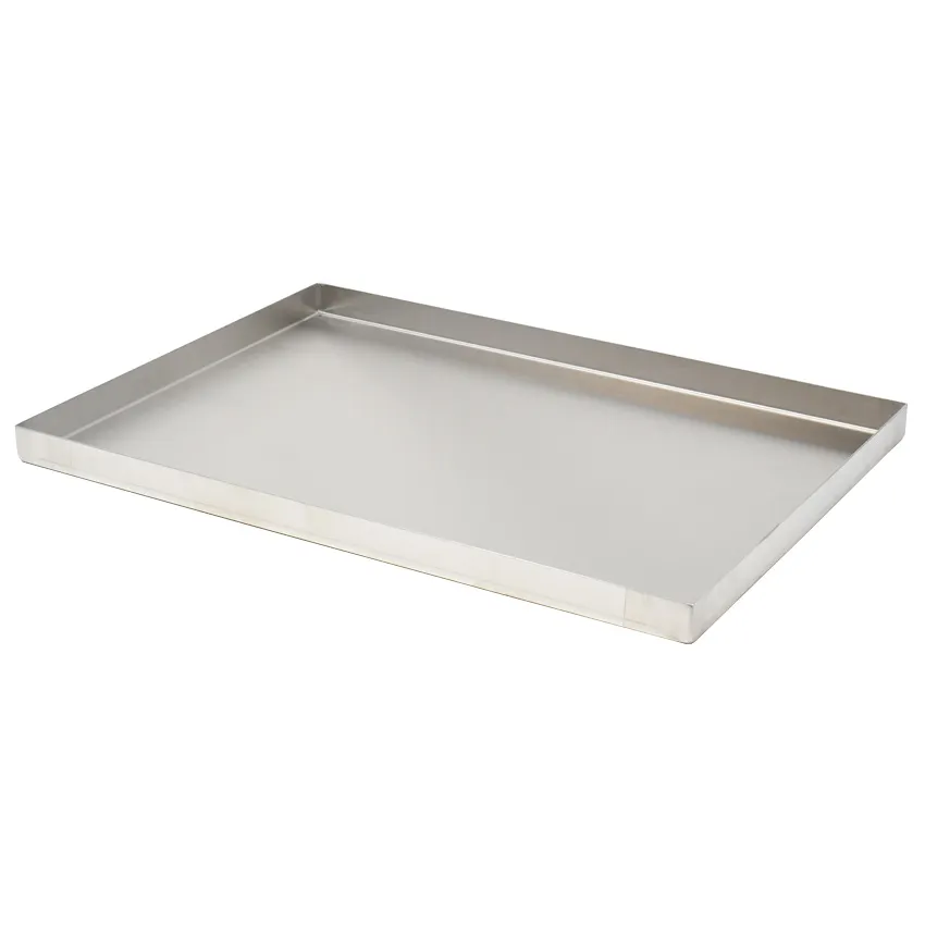 Omcan USA 43513 Stainless Steel Food Pan, 18" X 12" X 1" Corner Drain Holes, 1" Depth