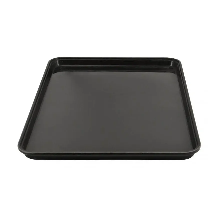 Omcan USA 43566 Market Tray – Square Bakery Display, 26" W x 18" D x 3/4" H, Black Fiberglass, NSF