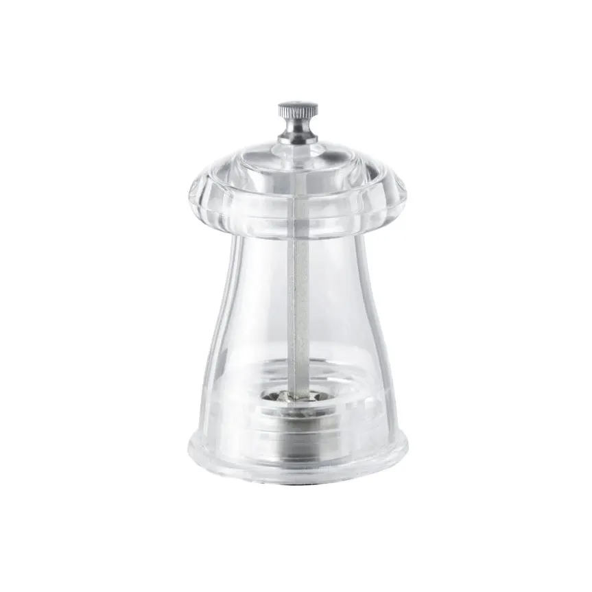 Omcan USA 43682 - TRE SPADE Tosca Pepper Mill, 4" Tall, Acrylic Crystal, Tempered Steel Mechanism
