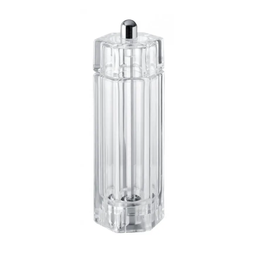 Omcan USA 43683 - TRE SPADE Tosca Pepper Mill, 5" Tall, Acrylic, Steel Conic, 20-Year Guarantee