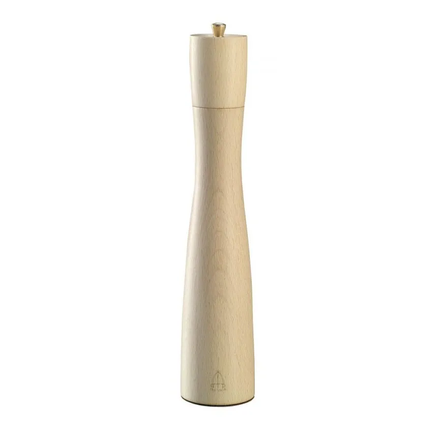 Omcan USA 43684 Tancredi Pepper Mill, 30cm (11.81") Tall, Beech Wood, Steel Mechanism, Made in Italy