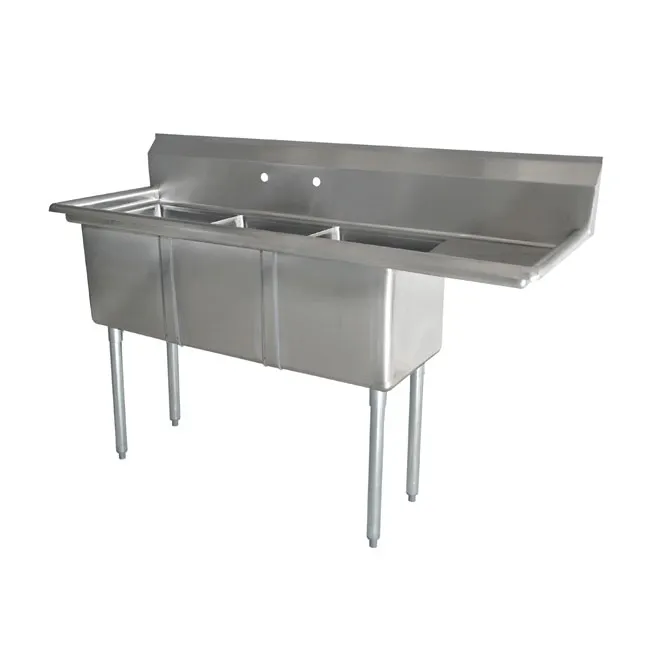Omcan USA 43766 (3) Three Compartment Sink