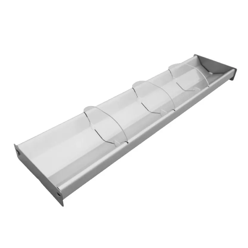 Omcan USA 44111 Rect Tray, 28-1/2" W x 6-3/4" D x 2" H, 3 6"x2" Dividers, 18‑Gauge Stainless Steel