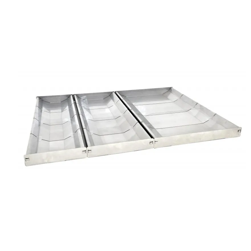 Omcan USA 44114 Rectangular Tray, 28½" x 16¾" x 2" 3 16" x 2" Dividers, 18‑Gauge Stainless Steel