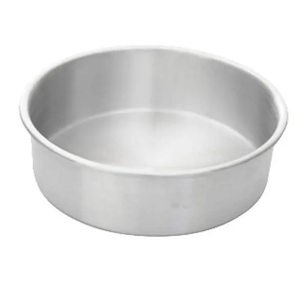 Omcan USA 44324 Round 6" x 2" Aluminum Cake Pan – Baking Smallware, Even Heat, Single‑Piece