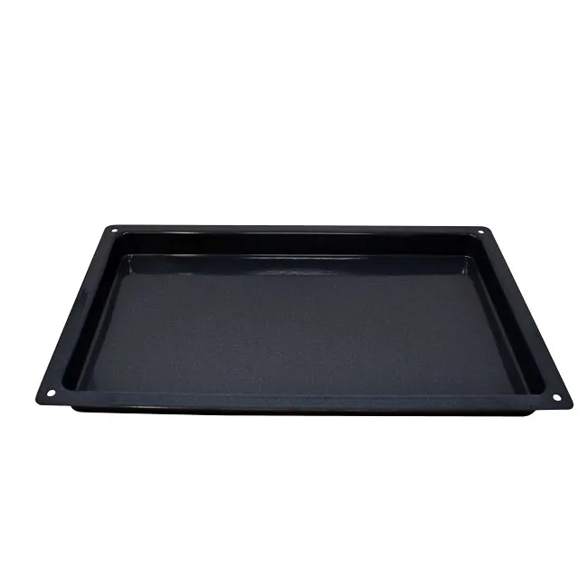 Omcan USA 44364 Roasting Pan – GN 1/1 Size 21" x 13" x 1" Deep, 1mm Thick Granite Enamel